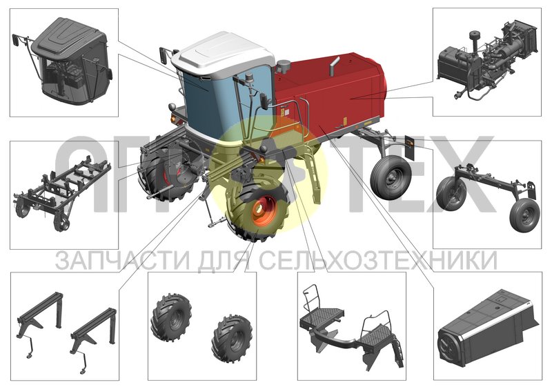 Чертеж Косилка самоходная универсальная (КСУ-1)